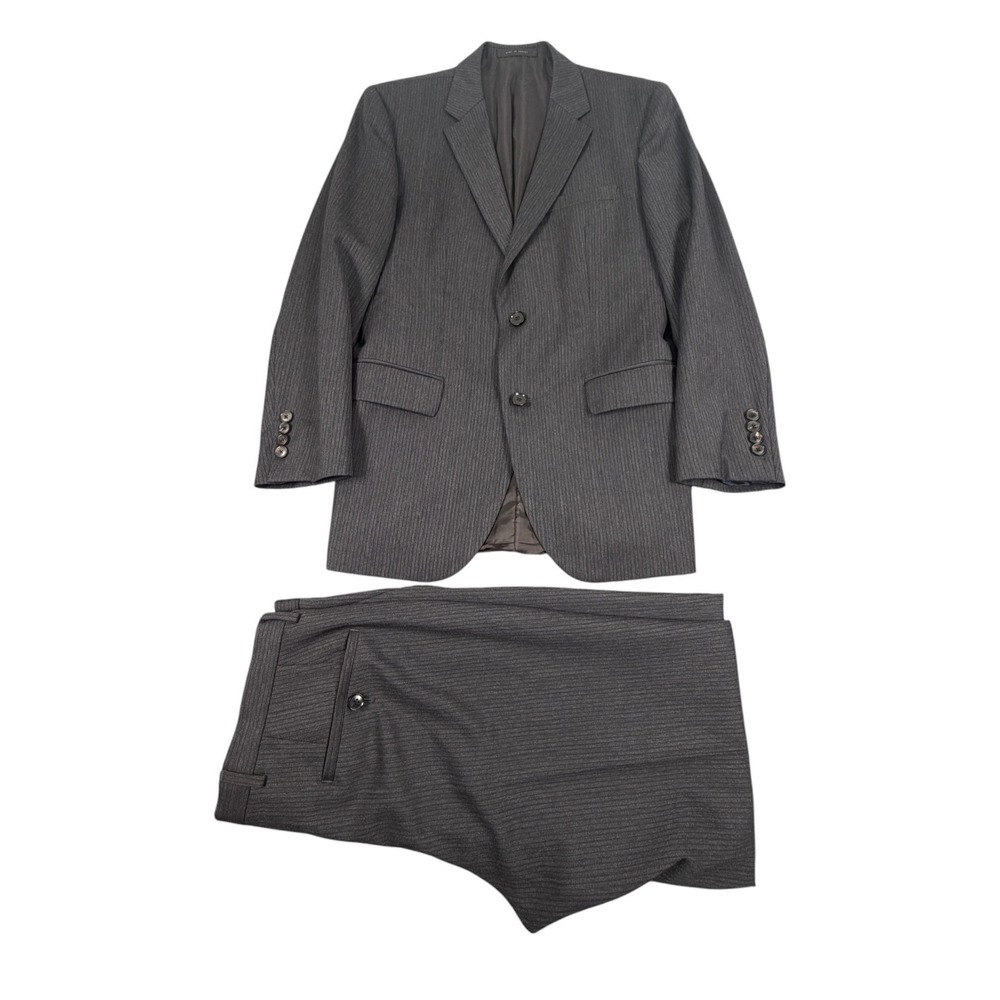 Hugo Boss The Grand/Central US Men 2 Piece Suit Herringbone Striped 34R 32X30